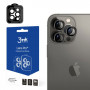 Protector de lente de cámara de cristal 3MK Lens Protection Pro para Apple iPhone 13 Pro / 13 Pro Max, gris grafito