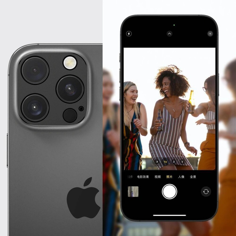 Funda de cámara Tech-Protect Camalloy Fit+ para Apple iPhone 17 Pro, plateada