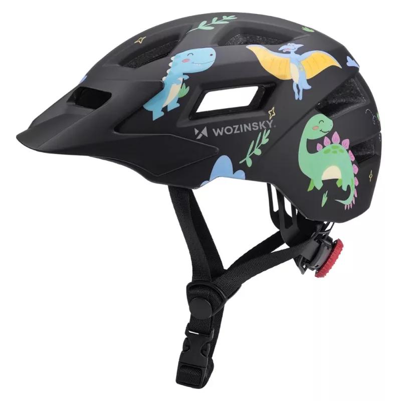 Casco de bicicleta MTB infantil Wozinsky con visera desmontable, talla XS (48-52 cm), negro