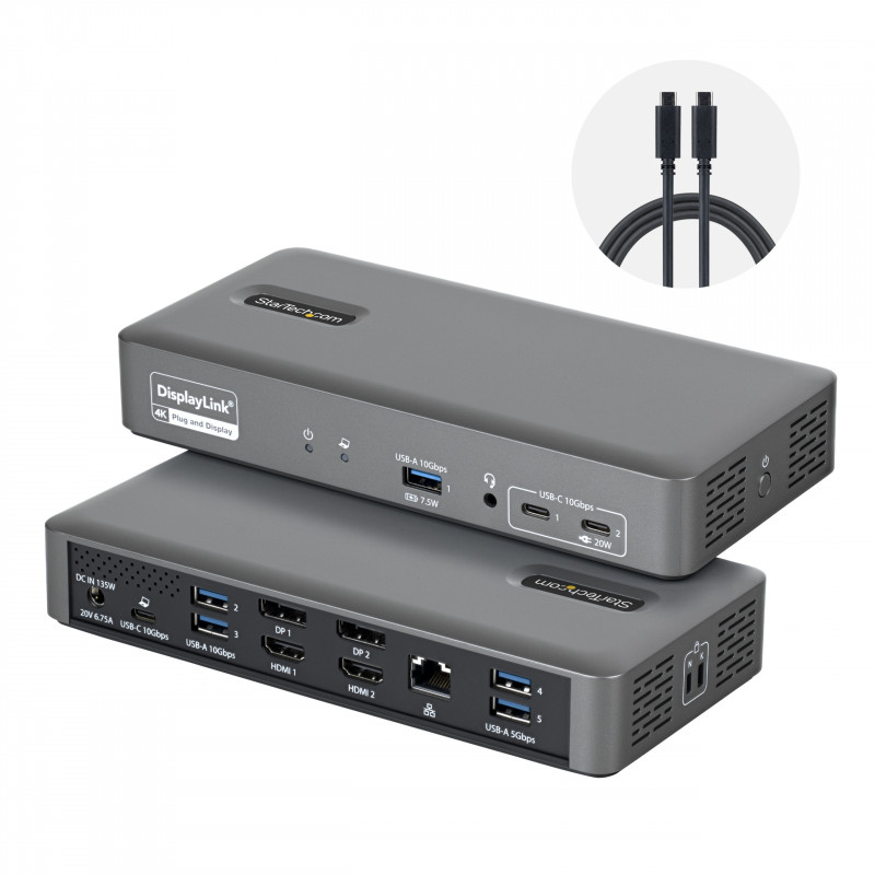 Estación de acoplamiento USB-C 3.2 Gen 2 StarTech.com 194UE-USBC-SMARTDOCK, 96 W
