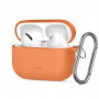 Funda Tech-Protect Silicone Hook para Apple AirPods Pro 3, naranja cósmico