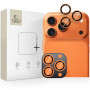 Fundas para lentes de cámara Tech-Protect Camring Fit+ para Apple iPhone 14 Pro / 14 Pro Max / 15 Pro / 15 Pro Max / 16 Pro / 16 Pro Max / 17 Pro / 17 Pro Max, Cosmic Orange