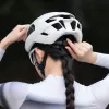 Casco de bicicleta de fibra de carbono Rockbros LK-15 58-62cm, gris claro