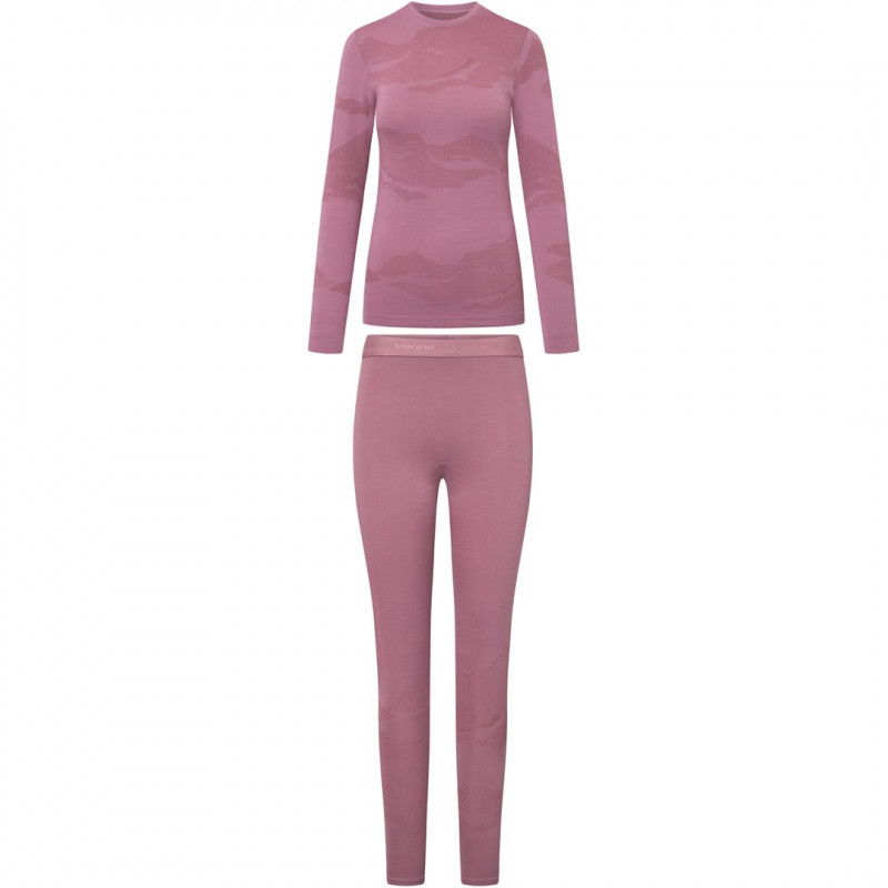 Viking Gasher Lady Set Merino Ropa interior para mujer, rosa, S