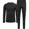 Conjunto de ropa interior de merino para hombre Viking Gasher Man Set, negro, XL