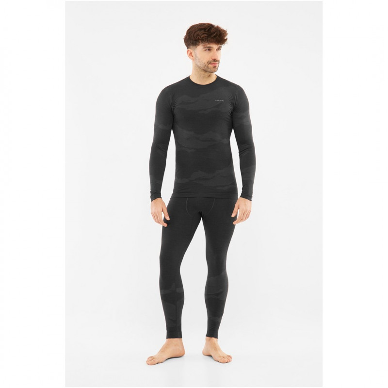 Conjunto de ropa interior térmica activa para hombre VIKING Gasher Man Set Merino, talla M, negro