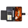 Funda cartera de piel sintética Hurtel para Samsung Galaxy A37 5G con soporte y correa de hombro, negra