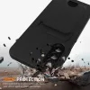 Funda TPU Hurtel para Samsung Galaxy A37 5G con portatarjetas y cordón cruzado, negra