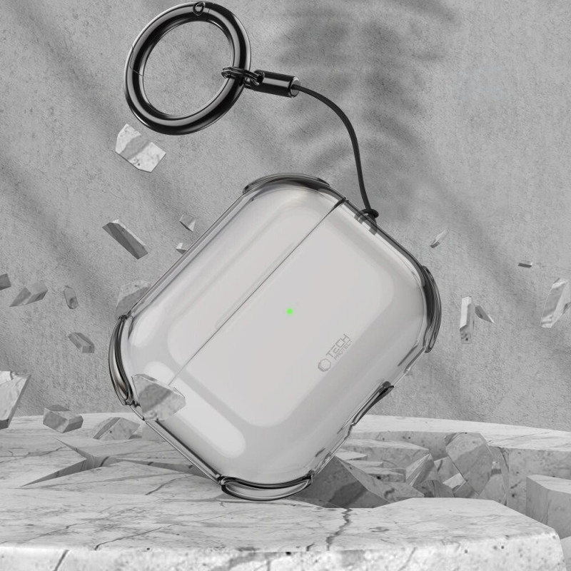 Funda Bounce Tech-Protect para Apple AirPods Pro 3, ceniza