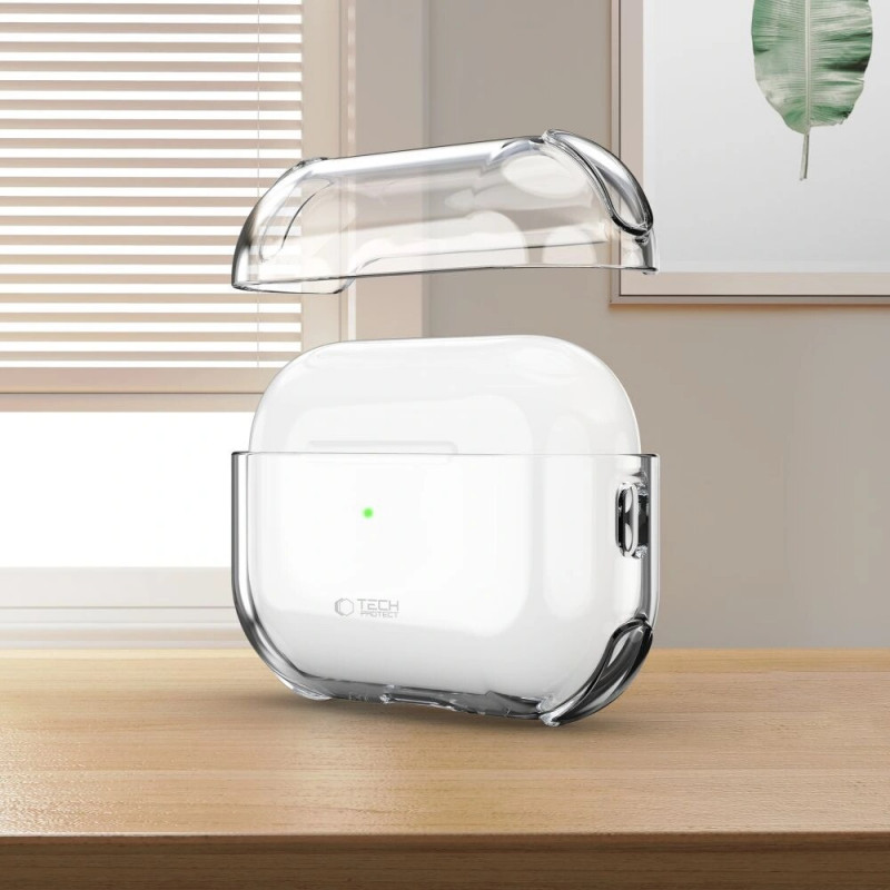 Funda Bounce Tech-Protect para Apple AirPods Pro 3, transparente