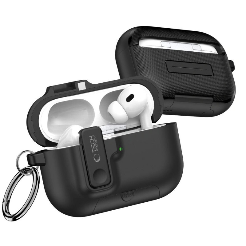 Funda Tech-Protect Slim Hook para Apple AirPods Pro 3, negra