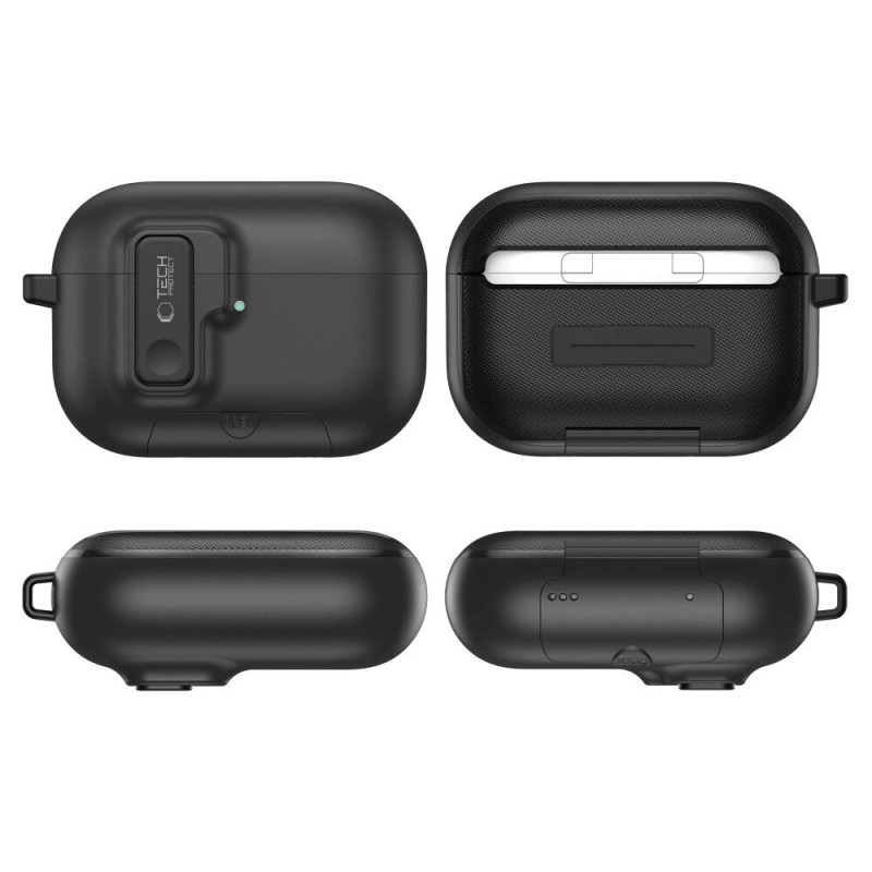 Funda Tech-Protect Slim Hook para Apple AirPods Pro 3, negra