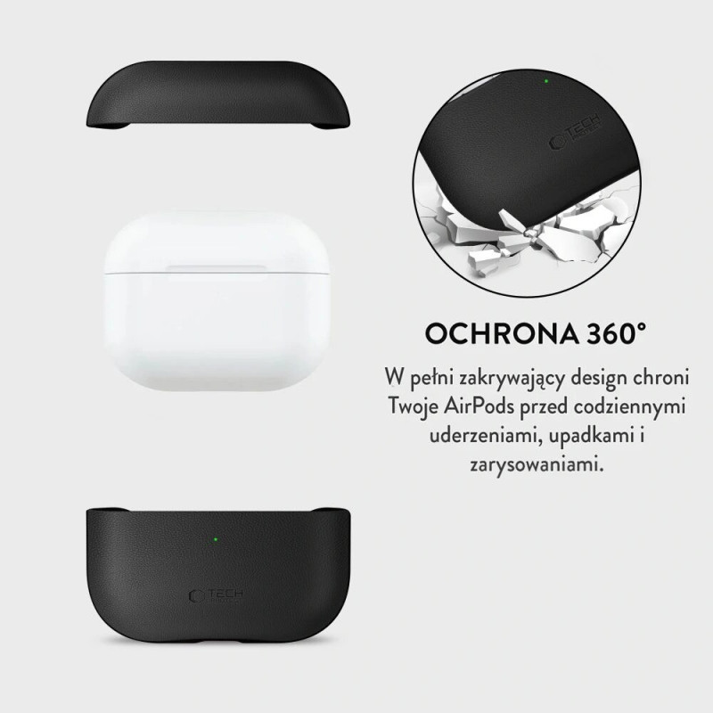 Funda Tech-Protect NaturalFit para Apple AirPods Pro 3, negra