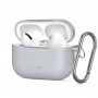 Funda Tech-Protect Silicone Hook para Apple AirPods Pro 3, gris crayón