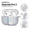 Funda Tech-Protect Silicone Hook para Apple AirPods Pro 3, gris crayón