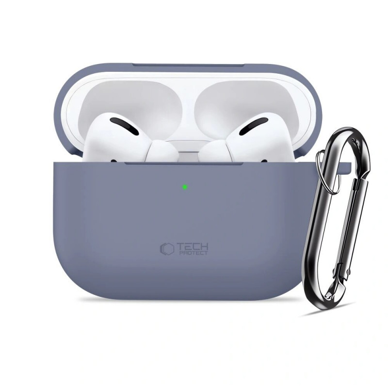 Funda Tech-Protect Silicone Hook para Apple AirPods Pro 3, azul claro