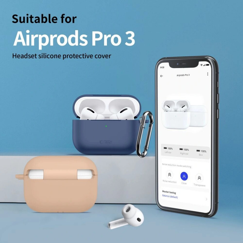 Funda Tech-Protect Silicone Hook para Apple AirPods Pro 3, azul claro