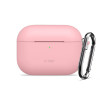 Funda con mosquetón de silicona Tech-Protect para Apple AirPods Pro 3 rosa