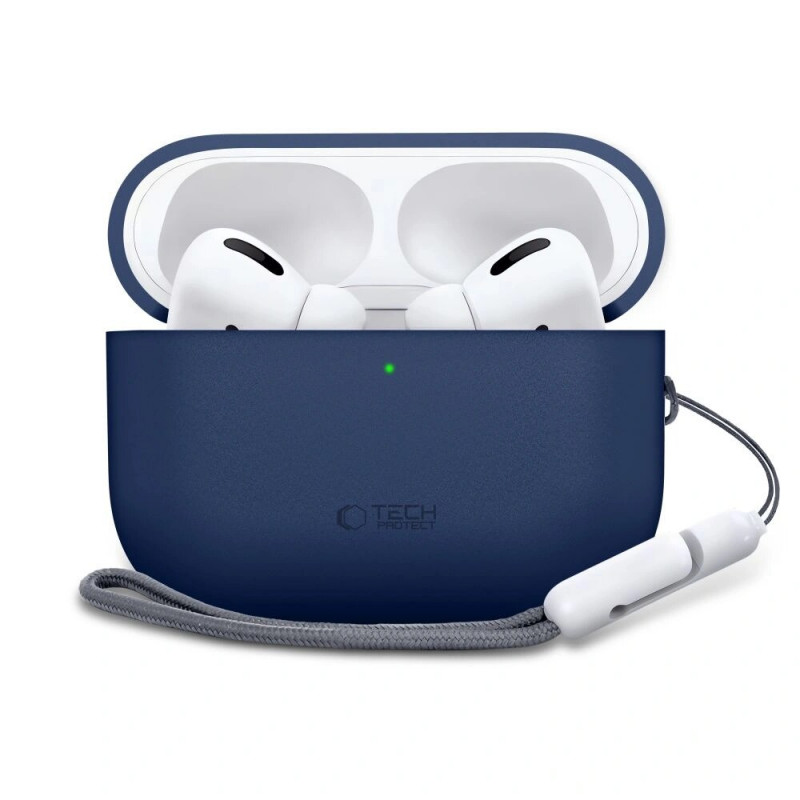 Funda de silicona Tech-Protect para Apple AirPods Pro 3 azul marino