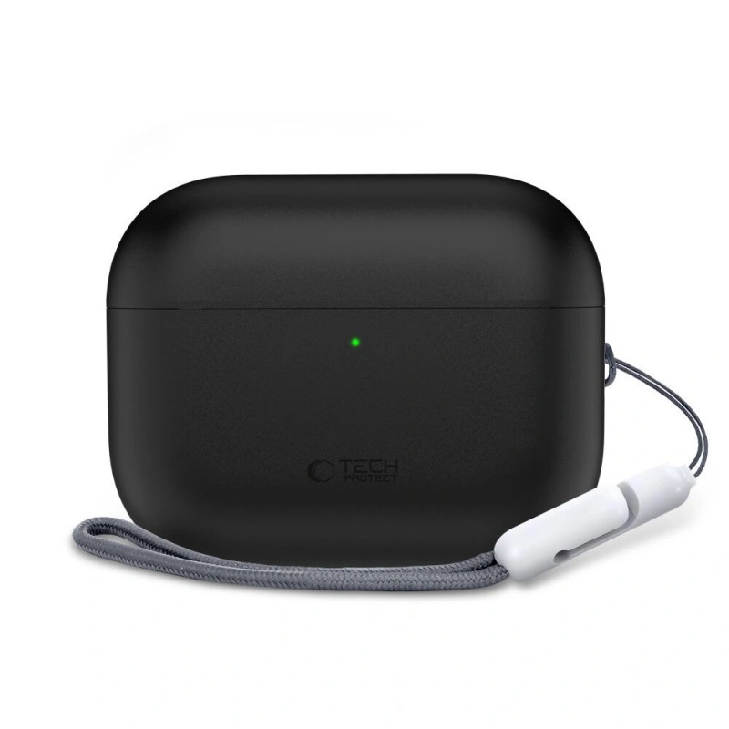 Funda de silicona Tech-Protect para Apple AirPods Pro 3, negra