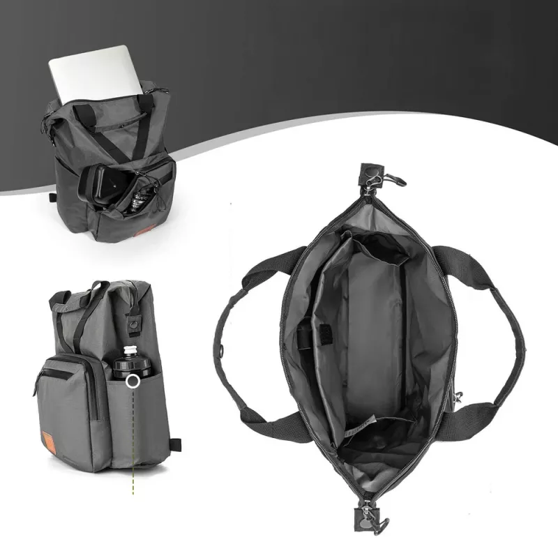 Mochila Rockbros H43 para bicicleta plegable Brompton, gris