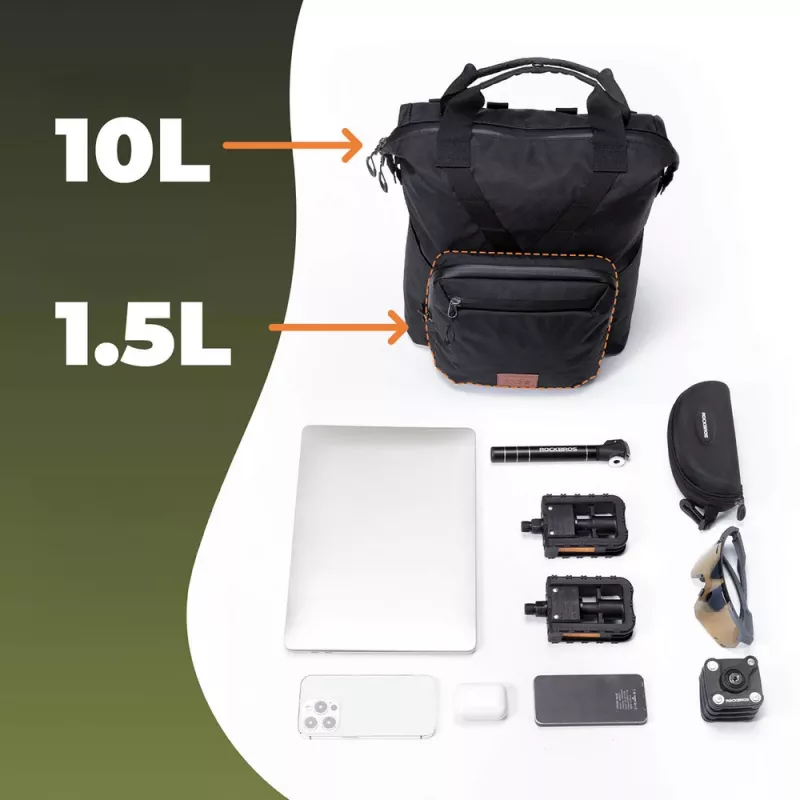 Mochila Rockbros H43 para bicicleta plegable Brompton, gris