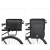 Bolsa plegable para bicicleta Rockbros A30 ROAD TO SKY para portaequipajes 15–30 L, negra