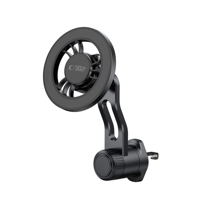 Soporte magnético MagSafe rotable para rejilla de ventilación de coche Tech-Protect N56 negro