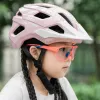 Casco de bicicleta juvenil Rockbros LK-67 con visera desmontable 54–58 cm, rosa