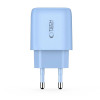 Cargador de red Tech-Protect NCA20 USB-A, USB-C PD 20W / QC3.0 azul bebé