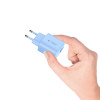 Cargador de red Tech-Protect NCA20 USB-A, USB-C PD 20W / QC3.0 azul bebé