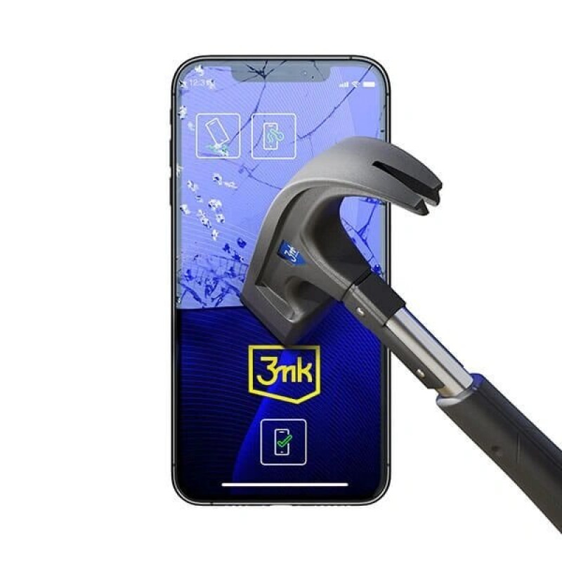 Protector de pantalla de vidrio híbrido 3MK FlexibleGlass Apple iPhone 16e / 14 / 13 / 13 Pro