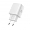 Cargador de pared Tech-Protect NCA20 USB-A / USB-C PD 20W / QC3.0 con cable USB-C / USB-C de 100 cm, blanco