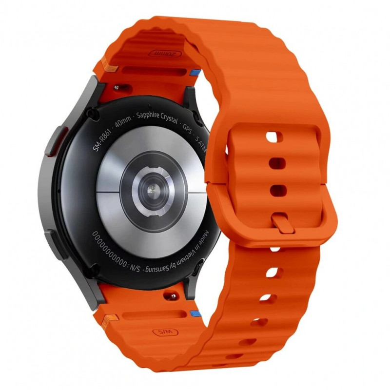 Correa deportiva de silicona Tech-Protect para Samsung Galaxy Watch 4/5/5 Pro/6/7/FE, naranja