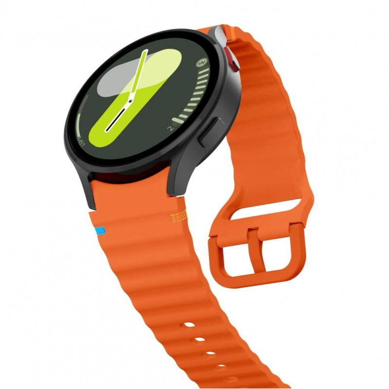 Correa deportiva de silicona Tech-Protect para Samsung Galaxy Watch 4/5/5 Pro/6/7/FE, naranja