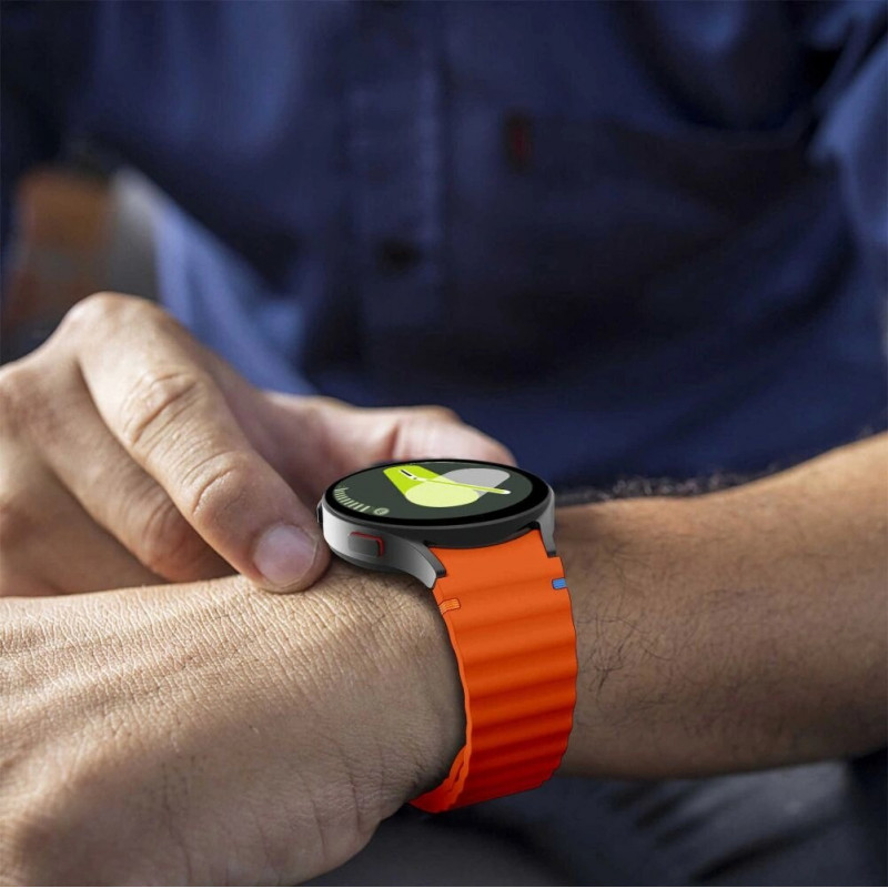 Correa deportiva de silicona Tech-Protect para Samsung Galaxy Watch 4/5/5 Pro/6/7/FE, naranja