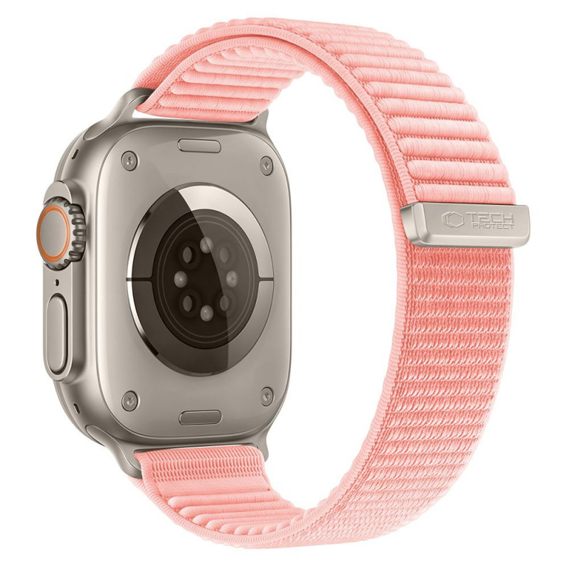 Correa Tech-Protect NylonLoop para Apple Watch 8 / 9 / 10 / 11 / 12 / SE (40 / 41 / 42 mm), rosa palo