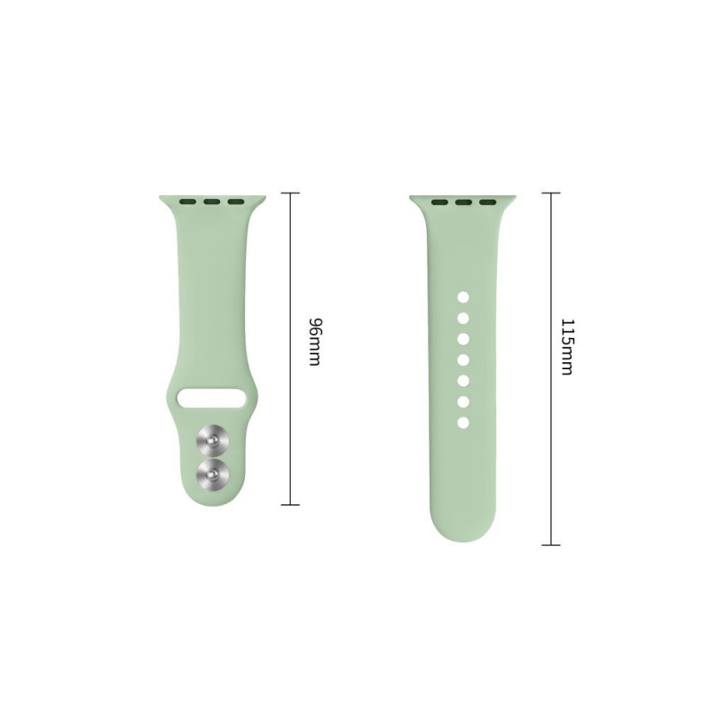 Correa de silicona Tech-Protect para Apple Watch 8 / 9 / 10 / 11 / 12 / SE (40 / 41 / 42 mm), pistacho