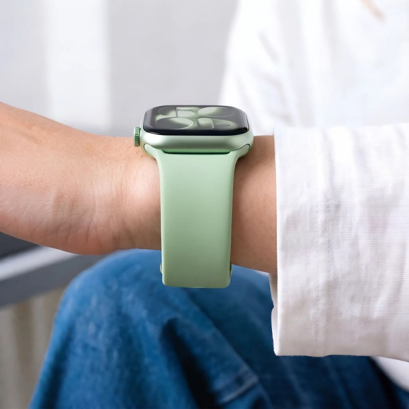 Correa de silicona Tech-Protect para Apple Watch 8 / 9 / 10 / 11 / 12 / SE (40 / 41 / 42 mm), pistacho