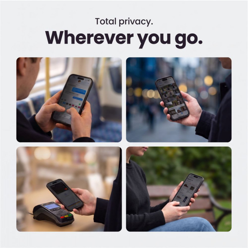 Vidrio templado de privacidad Tech-Protect Glass SPY+ para Apple iPhone 18 Pro (2 uds.)