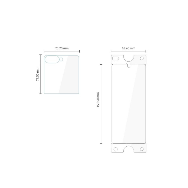 Tech-Protect Easy Set Foil & Glass Fit+ 4in1 Protección de pantalla para Samsung Galaxy Z Flip 7 / 8, transparente (2+2 uds.)