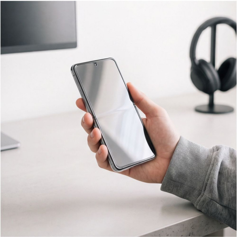 Tech-Protect Easy Set Foil & Glass Fit+ 4in1 Protección de pantalla para Samsung Galaxy Z Flip 7 / 8, transparente (2+2 uds.)