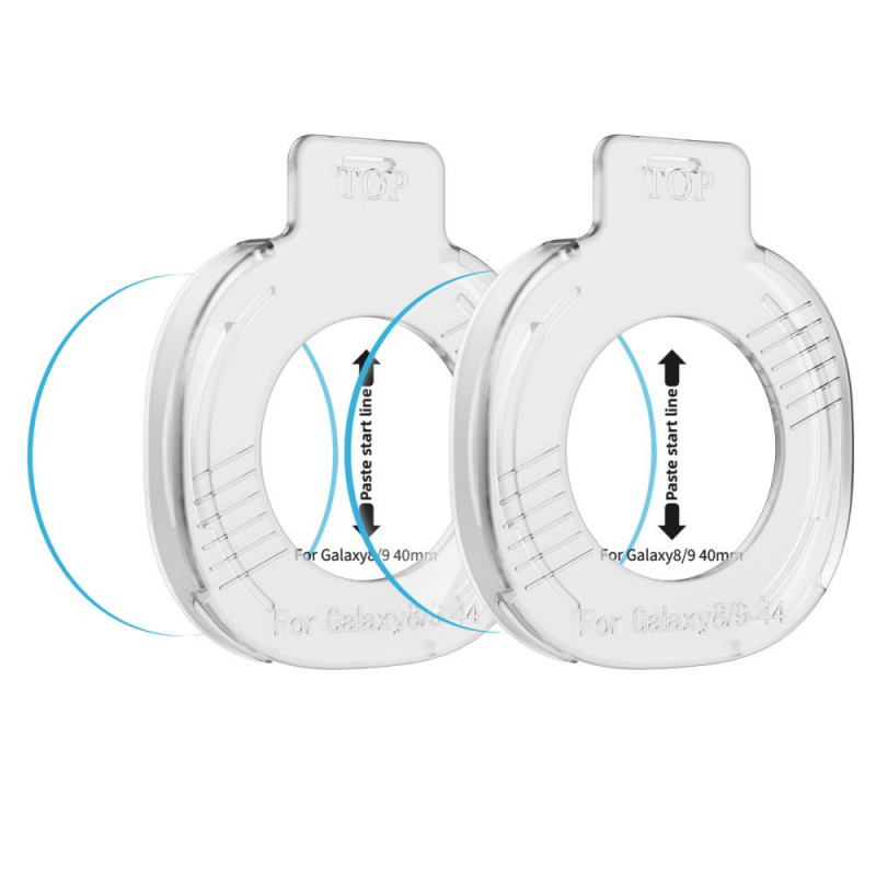 Tech-Protect Easy Set+ Vidrio templado para Samsung Galaxy Watch 8 / 9 40 mm, transparente (2 uds.)