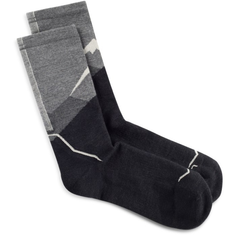 Calcetín Buff Merino Lightweight Crew LWC1, Grafito, L