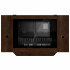 Caja de escritorio Lian Li DK07 Wood Edition, compatible con doble sistema, 2x E-ATX, altura ajustable, nogal / negro