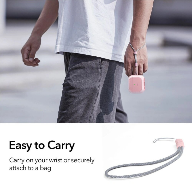 Funda ESR Orbit HaloLock MagSafe para Apple AirPods 4, rosa