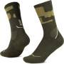 Calcetines Buff Merino MW Crew MWC2, verde escarabajo, L