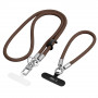 Conjunto de correa cruzada y muñequera Tech-Protect C10S Rope, marrón nogal/titanio