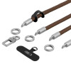 Conjunto de correa cruzada y muñequera Tech-Protect C10S Rope, marrón nogal/titanio