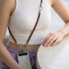 Conjunto de correa cruzada y muñequera Tech-Protect C10S Rope, marrón nogal/titanio